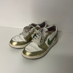 Nike Green and Gold Sneakers with White Base